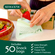 Compostable* Zip Snack Bags