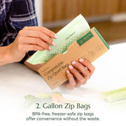 Compostable* Zip Bags